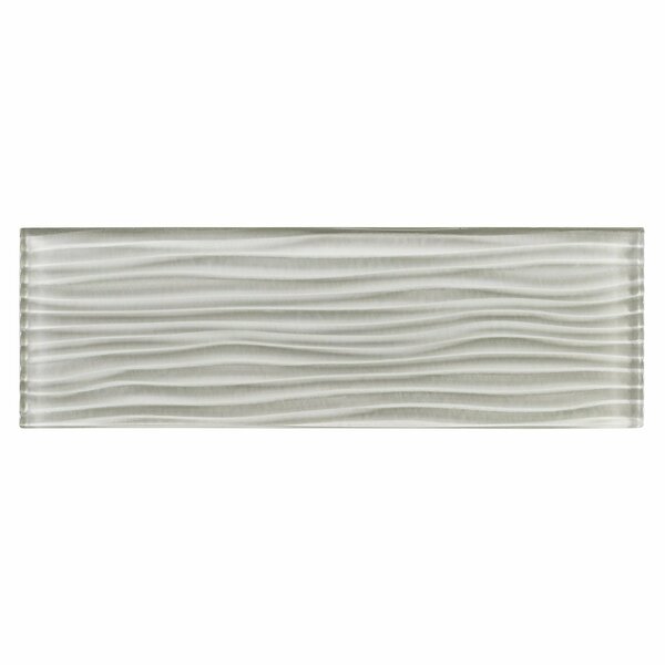 Andova Tiles Enchant-Parade 12 in. x 4 in. Textured Straight Edge Glass Wall & Floor Tile, 10PK Andova Tiles